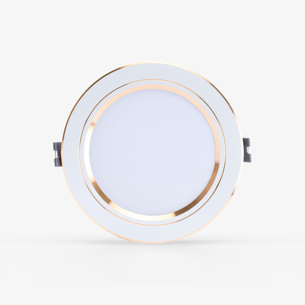 Đèn LED âm trần Downlight AT10 110/12W 6500K viền vàng