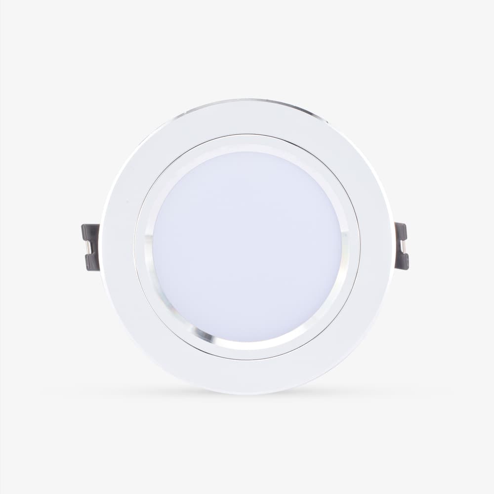 Đèn LED âm trần Downlight AT10 viền bạc 90/10W