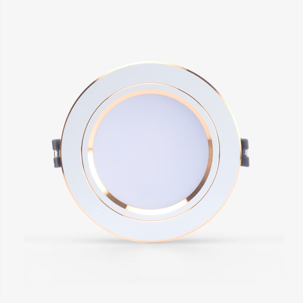 Đèn LED âm trần Downlight AT10 90/10W 6500K viền vàng