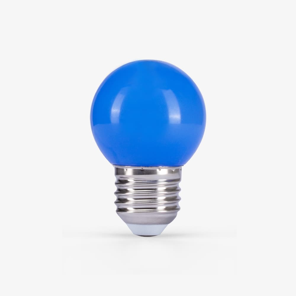 Bóng đèn LED bulb trang trí tròn A45 xanh lam 1W