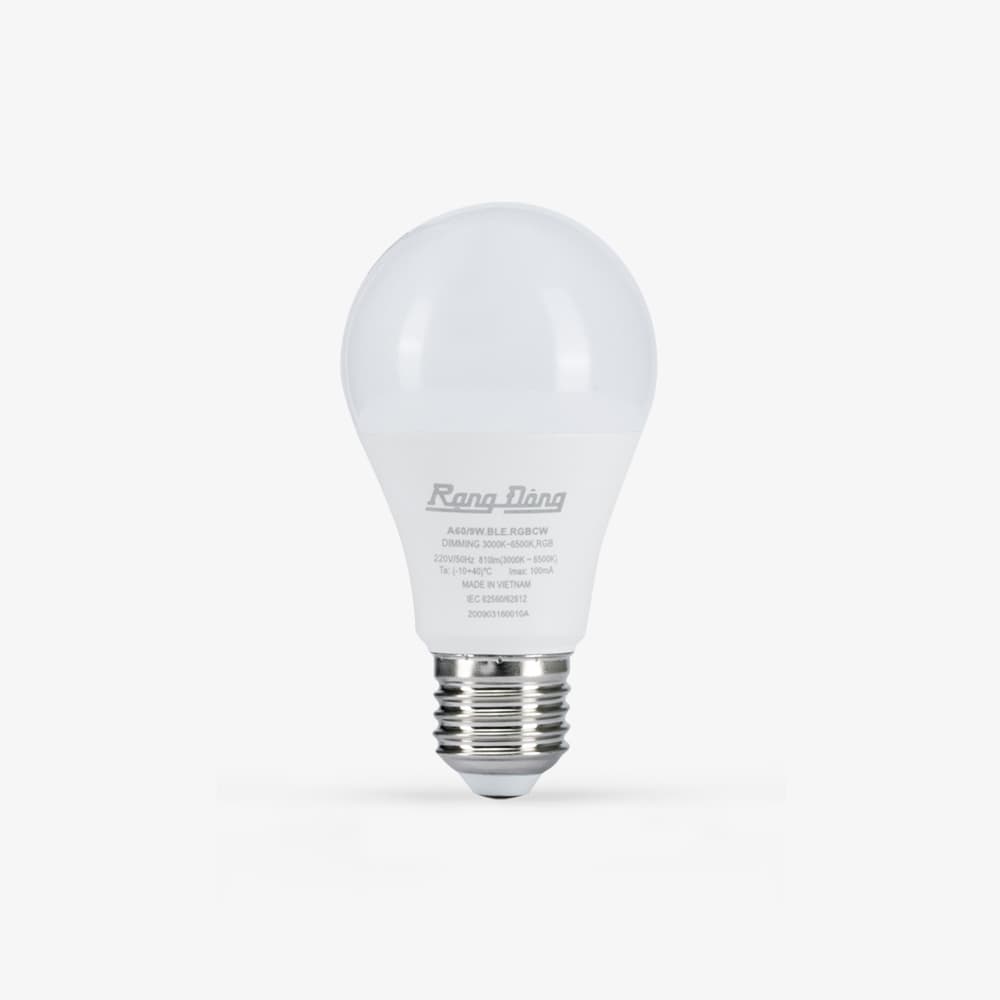 Bóng đèn LED Bulb thông minh đổi màu RGBCW A60 bluetooth 9W