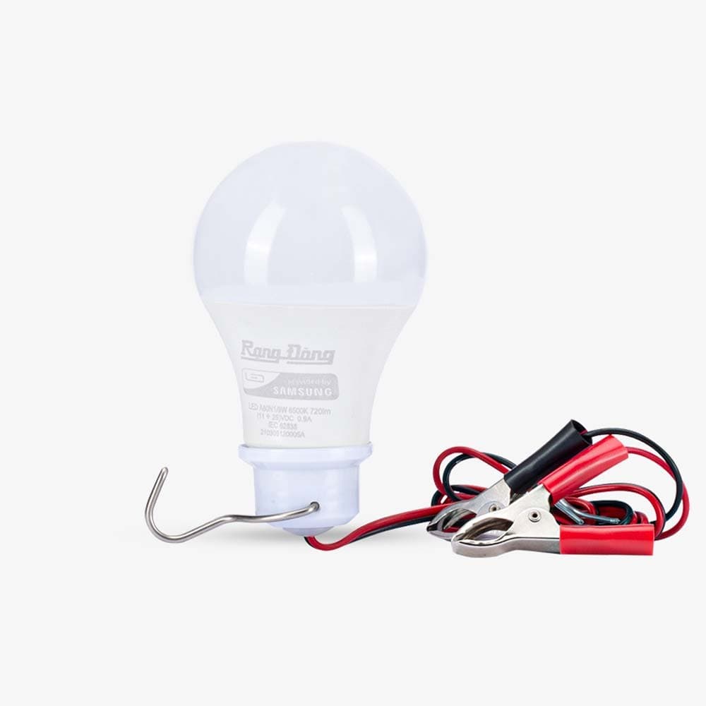 Bóng đèn LED bulb tròn kẹp DC A60N1 9W
