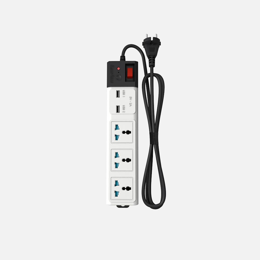 Ổ cắm điện kéo dài đa năng chống giật OC04 3m 3 ổ cắm tích hợp ổ USB